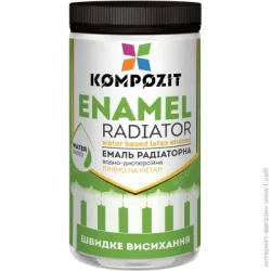 Kompozit Емаль акрилова для радіаторів білий глибокий мат 3л.