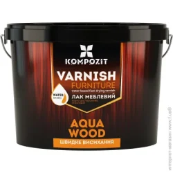 Kompozit Лак меблевий AQUA WOOD глянець 2,5л безбарвний
