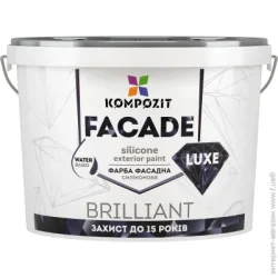 Kompozit Краска силиконовая Facade Luxe (база А) мат белый 1.4кг