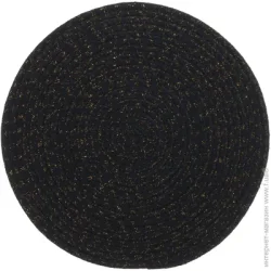 Koopman Килимок для сервірування 38 см круглий чорний