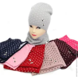 Шапка Kraft+ Комплект + шарф р.52-54 1511К синій