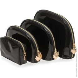 Косметичка Krago Набір косметичок лак чорний 7х17х26 см