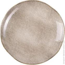 Дрібна столова Krauff Тарілка обідня Grey Ferns 27 см