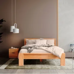 Krokwood Кровать Alisa 1,6 с ламелями 160x200 см бук