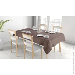 La Nuit Скатерть Горошки 150x200 см коричневый Simi