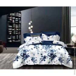 Комплект постельного белья La Nuit полуторный белый Комплект постельного белья Blue Flowers 1,5