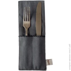 Конверт для приборов La Nuit Чехол для приборов Boho серый 10x24 см