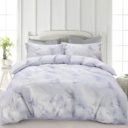 Комплект постільної білизни La Nuit сімейний 160x220 см блакитний Комплект постільної білизни Murble сімейний бірюзовий з принтом