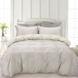 Комплект постільної білизни La Nuit полуторний 160x220 см бежевий Комплект постільної білизни Wood 1,5 бежевий з принтом