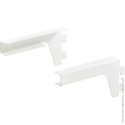 Larvij Кронштейн к гардеробной системе 160 мм для полки из ДСП L9096WH белый