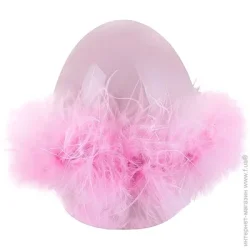 Декоративная статуэтка Lefard Фигурка декоративная Яйцо пушистое розовое 11 см 947-024