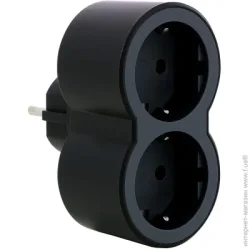 Legrand Двойник 2х2К+ З стандарт с заземлением 2 гн. черный 694517