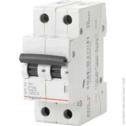 Legrand Автоматичний вимикач RX3 4,5кА 25А 2Р C 419699
