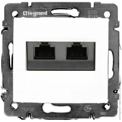 Legrand Розетка комп'ютерна подвійна Valena RJ45 UTP CAT5 білий 774239