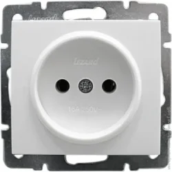 Lezard Розетка без заземления Rain 16 А 250 В без шторок белый 703-0288-121В