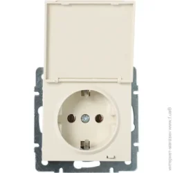 Lezard Розетка Rain з кришкою крем 703-0388-123B