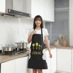 Фартук кухонные наборы, прихватки, фартуки Lifeflux Фартук кухонный с полотенцами и карманом Cooking Szkoy черный (2159-2019)