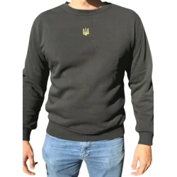 Logos Світшот з вишивкою золотий Герб, 04-06-00-0033 р.3XL чорний