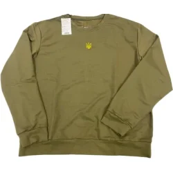 Logos Світшот із двонитки з вишивкою Герб 04-06-00-0064 р.L хакі