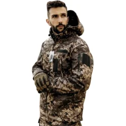 Logos Куртка мужская демисезонная тактическая "Softshell" теплая, под шеврон 04-07-00-0012 р.M пиксель