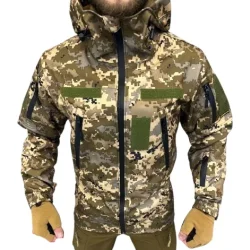 Logos Куртка чоловіча тактична "Softshell" тепла, під шеврон 04-07-00-0012 р.S піксель