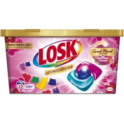 Капсули для прання для кольорових речей Losk Ефірні олії та аромат Малазійська Квітка 13 шт (9000101803112)