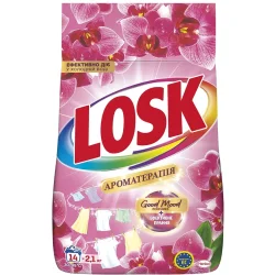 Стиральный порошок для цветных вещей Losk Эфирные масла и аромат Малазийского цветка 2100 г (9000101805369)
