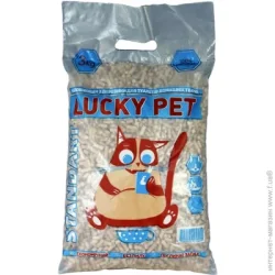 Lucky Pet Наполнитель для кошачьего туалета Стандарт древесный 3 кг
