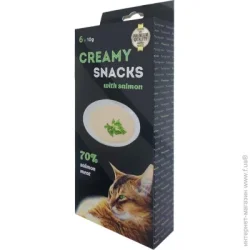Паста Lucky Star Лагідне пюре з м'якоті лосося та курки у стіках по 10 г, 6 шт/уп (4820112701482)