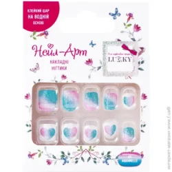 Набор для маникюра Lukky Детские накладные ногти на липкой основе многоразового использования (10шт) AQUARELLE (T19425)