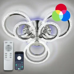Luminaria Люстра світлодіодна 100 Вт LED-модуль хром LILY RGB 100W 7R CHR/ICE