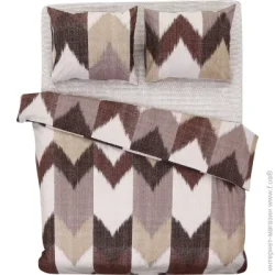 Комплект постільної білизни Luna двоспальний 200x220 см коричневий Комплект постільної білизни Північне сяйво 2 коричневий (без простирадла)