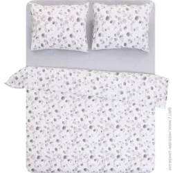 Комплект постільної білизни Luna двоспальний 200x220 см сірий Комплект постільної білизни Basic Весна преміум 2.0 сірий