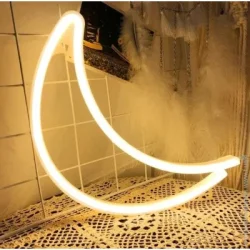 Luna Неоновая вывеска LUDS-NEO-35 Місяць синий/теплый белый