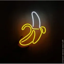 Luna Неоновая вывеска LUDS-NEO-51 Банан теплый белый/красный/розовый