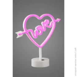 Ночник Luna Настольная лампа Neo Love 1x1,7 Вт без цоколя розовый