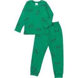 Пижамный комплект Luna Kids Пижама для мальчиков Велосипеды р.104–110 зеленый 0193