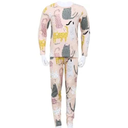 Пижамный комплект Luna Kids Пижама для девочек Котенки р.104 розовый 0296