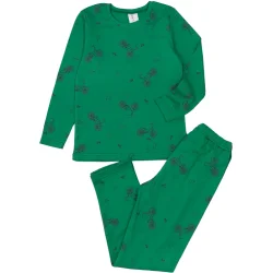 Пижамный комплект Luna Kids Пижама для мальчиков Велосипеды р.140 зеленый 0193