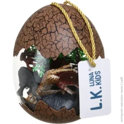 Фигурка с аксессуарами Luna Kids Игрушечный набор Яйцо Саванна 18.5х14.5 см 19 элементов YX-DT01-2