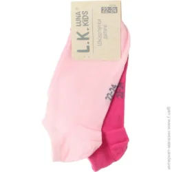 Шкарпетки Luna Kids Комплект шкарпеток для дівчаток коротких р.22–24 фуксія світло-рожевий