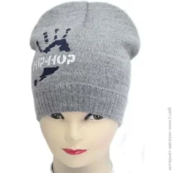 Шапка Luna Kids Шапочка детская для мальчика р.50-52 светло-серый меланж 2095