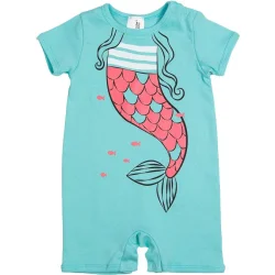 Бодік Luna Kids Пісочник для дівчинки Русалка р.68 ментоловий