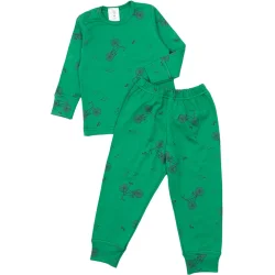Пижамный комплект Luna Kids Пижама для мальчиков Велосипеды р.80-86 зеленый 0193