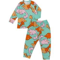 Пижамный комплект Luna Kids Пижама для девочек Велосипеды р.80-86 мятный 0194