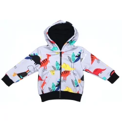 Luna Kids Костюм Дино серый с принтом р.80 0175