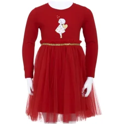 Luna Kids Платье Девочка с сердечком р.92 красный 0308