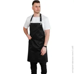 Lux-Form Фартук с нагрудником Милан р. универсальный черный