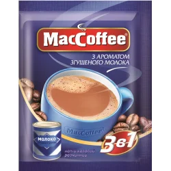 Кофе Maccoffee Кофейный напиток 3 в 1 Сгущенное молоко 18 г
