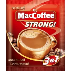 Кофе Maccoffee Кофейный напиток 3 в 1 Strong 16 г